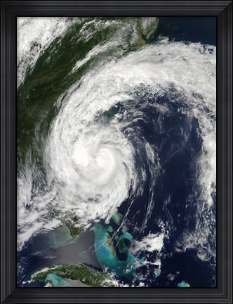 Framed Tropical Storm Hanna over the East Coast Print
