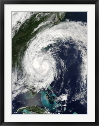 Framed Tropical Storm Hanna over the East Coast Print