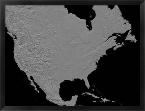 Framed Stereoscopic View of North America Print