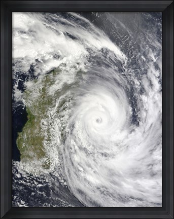 Framed Tropical Cyclone Gael off Madagascar Print