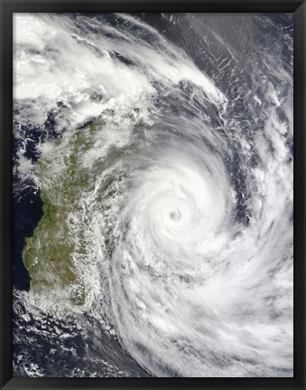 Framed Tropical Cyclone Gael off Madagascar Print