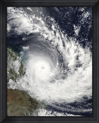 Framed Tropical Cyclone Hamish over Australia Print
