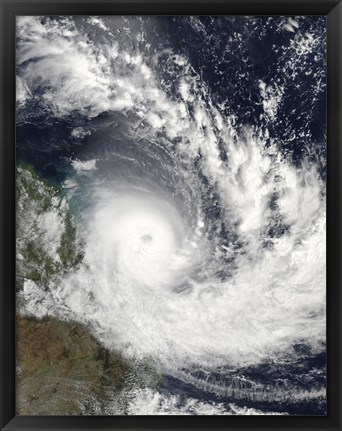 Framed Tropical Cyclone Hamish over Australia Print