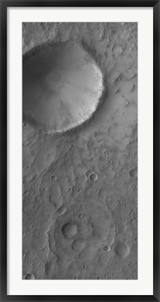 Framed Impact Crater on Mars Print