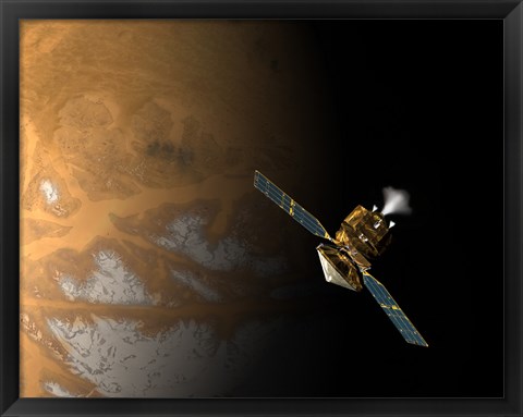 Framed Artist&#39;s Concept of NASA&#39;s Mars Reconnaissance Orbiter Print