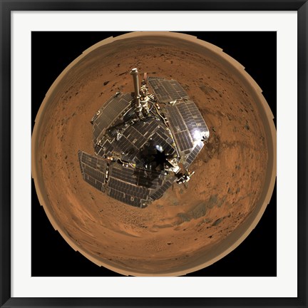 Framed Mars Exploration Rover on the Surface of Mars Print