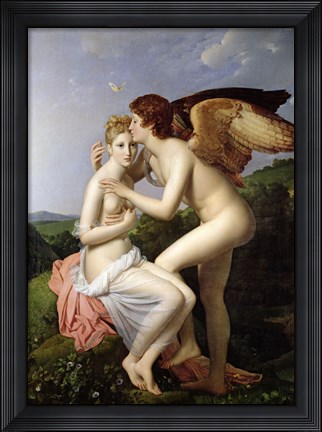 Framed Psyche Receiving the First Kiss of Cupid, 1798 Print