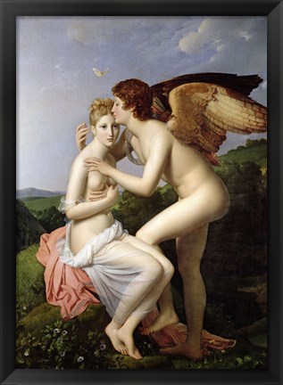 Framed Psyche Receiving the First Kiss of Cupid, 1798 Print