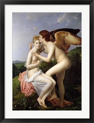 Framed Psyche Receiving the First Kiss of Cupid, 1798 Print