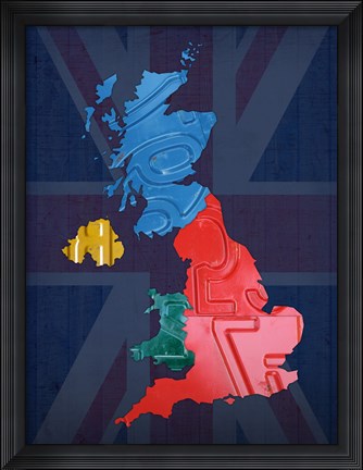 Framed UK Map Print