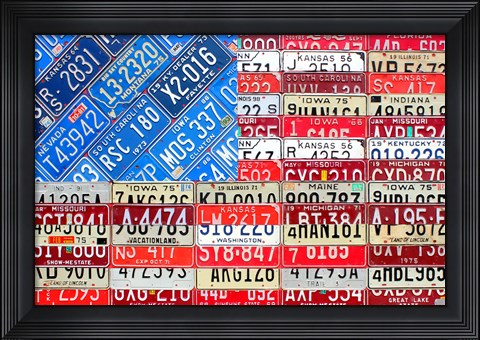 Framed USA Flag Print