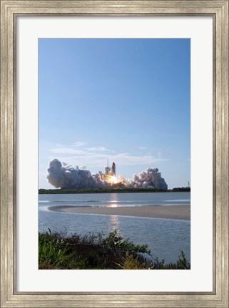 Framed Space Shuttle Discovery Lifts Off Print