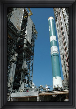 Framed Mobile Service Tower approaches the Delta II Rocket Print