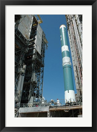 Framed Mobile Service Tower approaches the Delta II Rocket Print