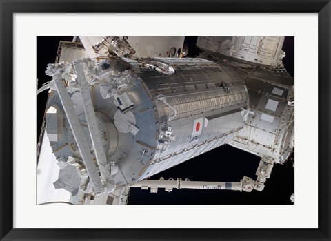 Framed Japanese Pressurized Module, The Japanese Logistics Module, and the Harmony Node Print