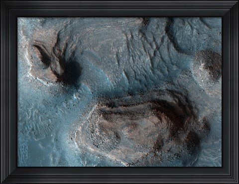 Framed Mesas in the Nilosyrtis Mensae Region of Mars Print