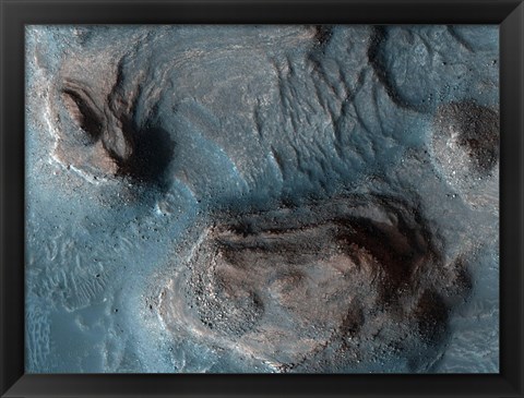 Framed Mesas in the Nilosyrtis Mensae Region of Mars Print