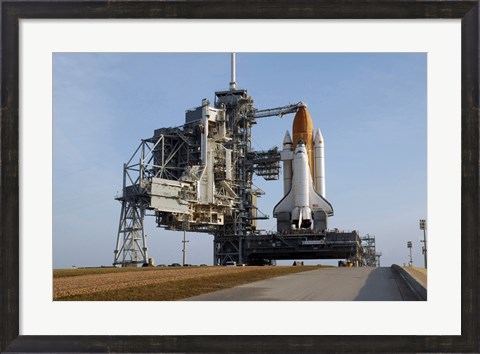 Framed Space Shuttle Discovery on the Launch Pad Print