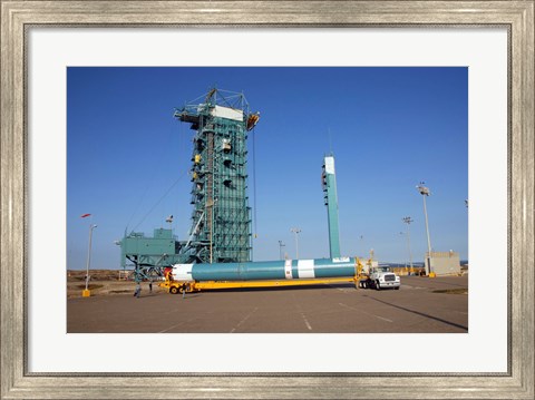 Framed Delta II First Stage for the OSTM/Jason-2 Spacecraft Arrives Print