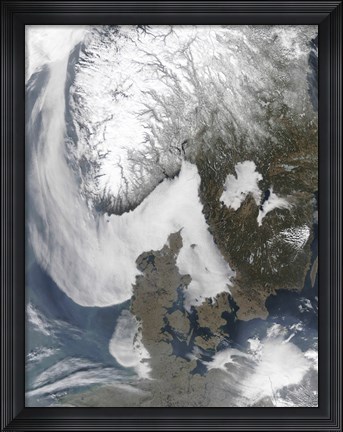 Framed Sea Fog in Scandinavia Print