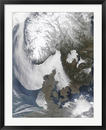 Framed Sea Fog in Scandinavia Print