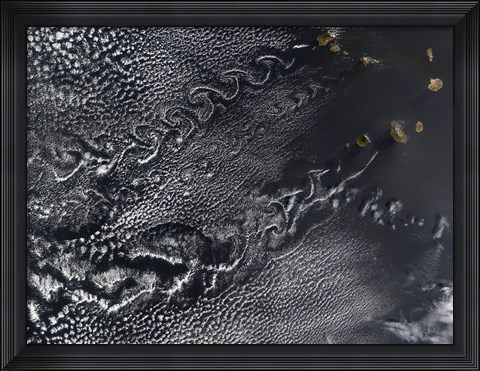 Framed Cloud Vortices over the Cape Verde islands Print