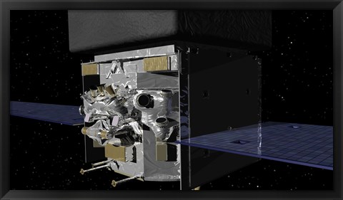 Framed Artist&#39;s Concept of the Gamma-Ray Large Area Space Telescope, or GLAST Print