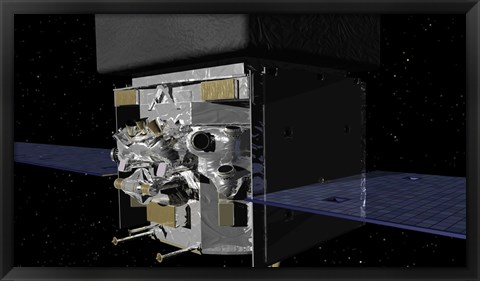 Framed Artist&#39;s Concept of the Gamma-Ray Large Area Space Telescope, or GLAST Print