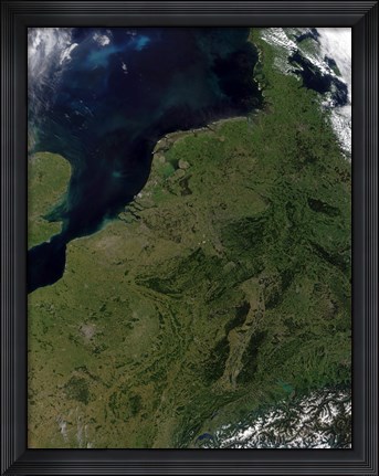 Framed Low Countries of Belgium, Luxembourg, and The Netherlands Print