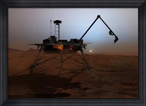 Framed Phoenix Mars Lander Print