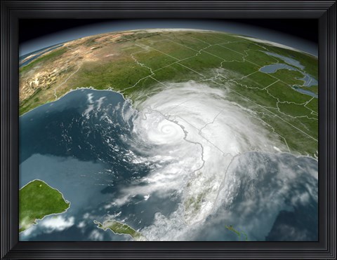 Framed Hurricane Dennis Print