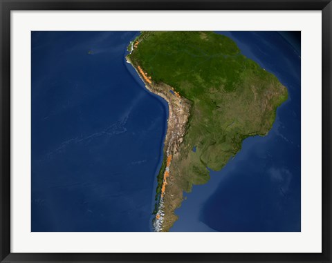 Framed Glaciers in Regions of South America Print