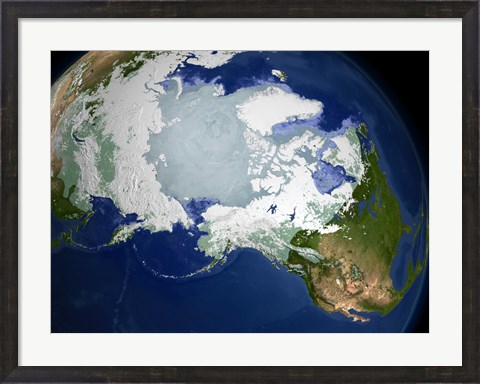 Framed Circum-Arctic Permafrost Print