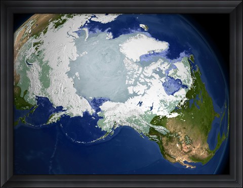 Framed Circum-Arctic Permafrost Print