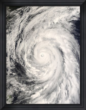 Framed Typhoon Rammasun in the Philippine Sea Print