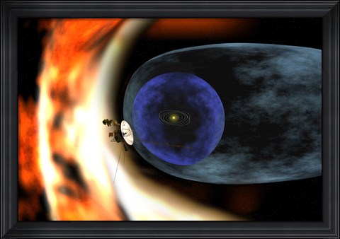 Framed Voyager 2 Spacecraft Studies the Outer Limits of the Heliosphere Print