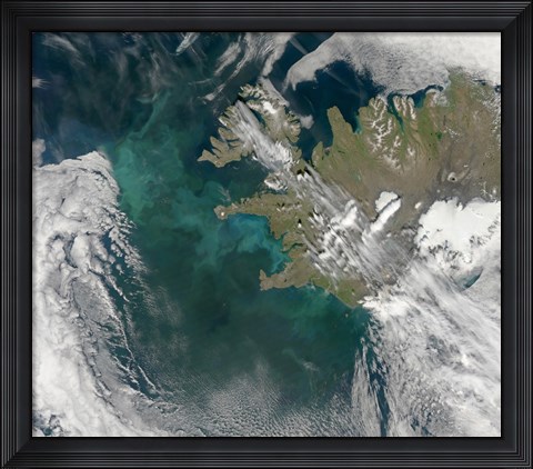 Framed Phytoplankton Bloom in the North Atlantic Ocean Print