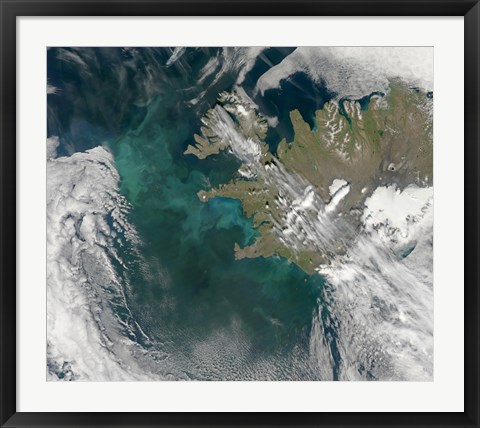 Framed Phytoplankton Bloom in the North Atlantic Ocean Print