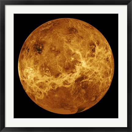 Framed Global view of the Surface of Venus Print