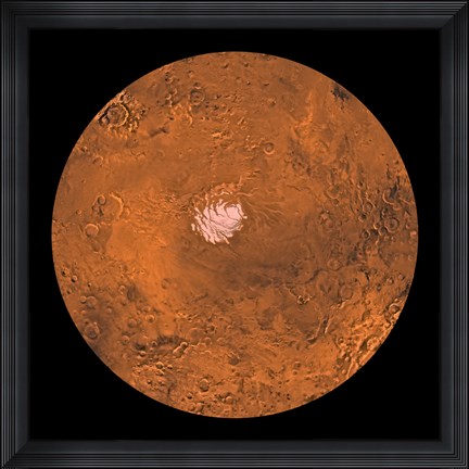 Framed Mare Australe Region of Mars Print