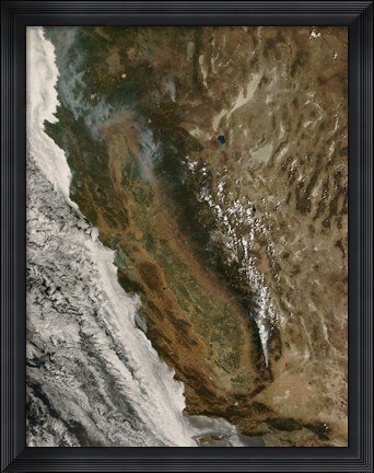 Framed Fires in California Print