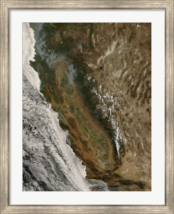 Framed Fires in California Print