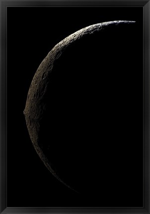 Framed Saturn&#39;s Moon Lapetus Print