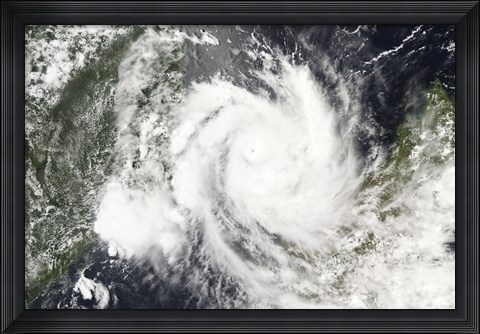 Framed Tropical Cyclone Jokwe Print