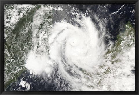 Framed Tropical Cyclone Jokwe Print