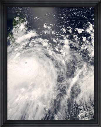 Framed Typhoon Fengshen over the Philippines Print