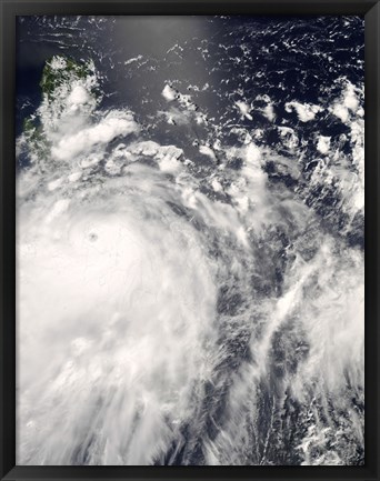 Framed Typhoon Fengshen over the Philippines Print