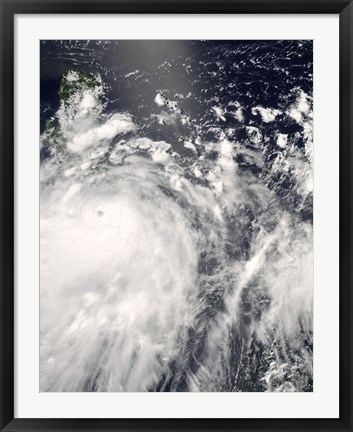Framed Typhoon Fengshen over the Philippines Print