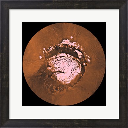 Framed Mare Boreum Region of Mars Print