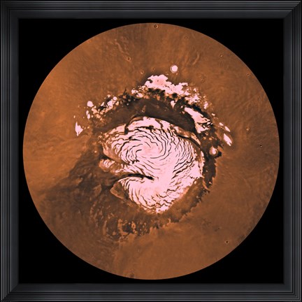 Framed Mare Boreum Region of Mars Print